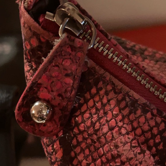 Furla Red Snakeskin Shoulder Bag - Picture 4 of 9